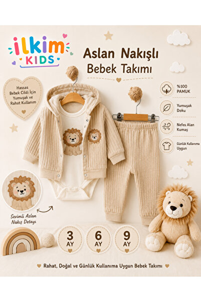 Nayinom İlkim Kids Çocuk Butik Giyim Aslanlı Erkek Bebek Takım