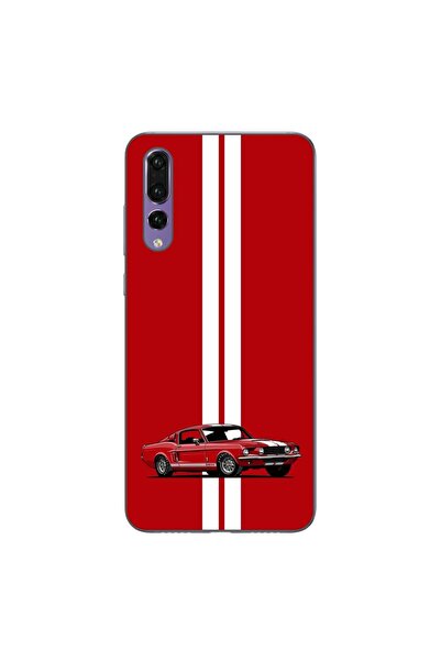 OEM Θήκη συμβατή με Huawei P20 Pro Σιλικόνης Gel TPU Μοντέλο Κόκκινο Μούστανγκ