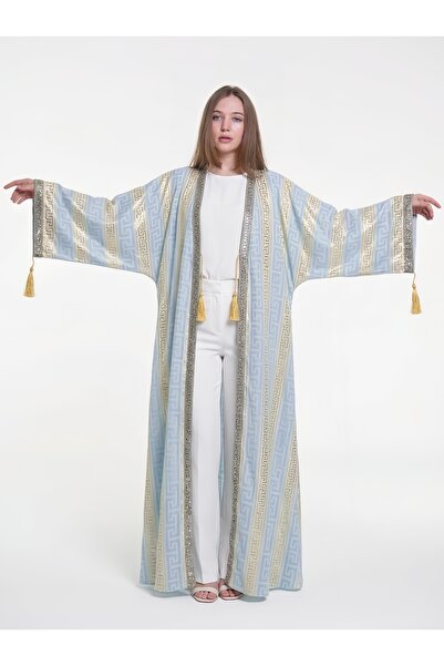 al bent al sharqieh Embroidered Oversize Kimono Mink kaftan