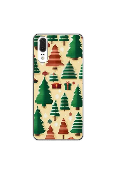 OEM Husa compatibila cu Huawei P20 Silicon Gel Tpu Model Pixel Art Christmas ...