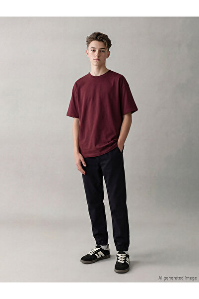 LC Waikiki Nevavm Boys' Jogger Jean Pants with Elastic Waist and Pockets
