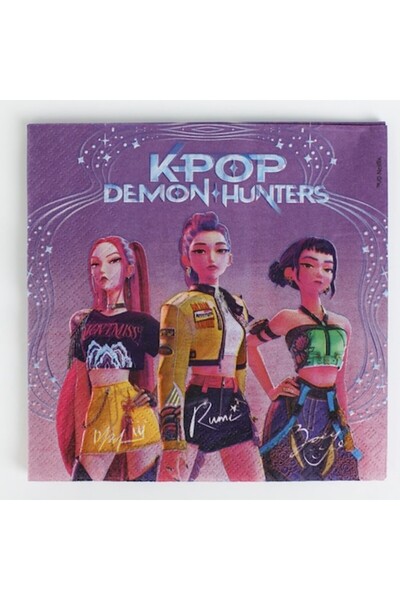 OEM Șervețele de masă cu 2 straturi Lila Model K-POP Demon Hunters 33x33cm - ...