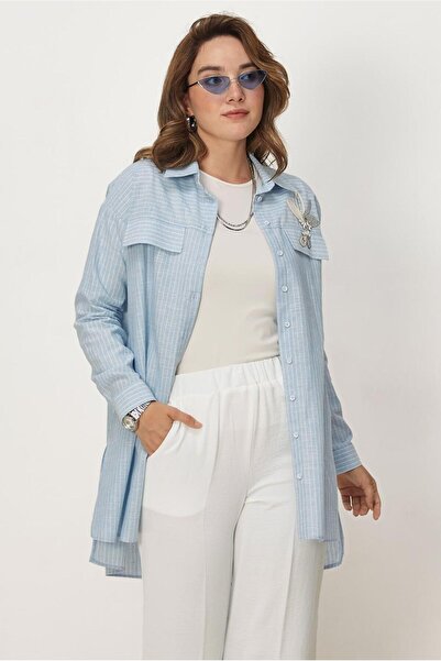 Alvina Cotton Shirt Collar Tunic 46586