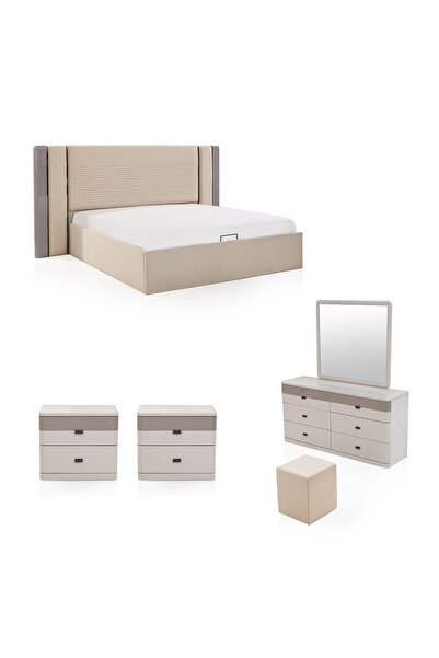 Midas Furniture WOODEN BEDROOM SET KING SIZE 217X213X135 CM GREY