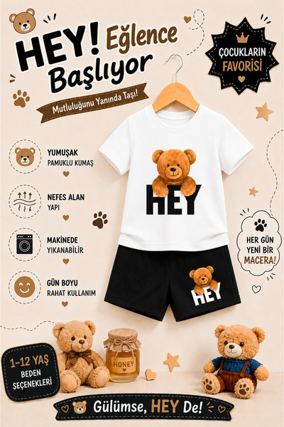 OVERMAX Set pentru copii cu imprimeu HEYY – Combinație din 2 piese: tricou și...