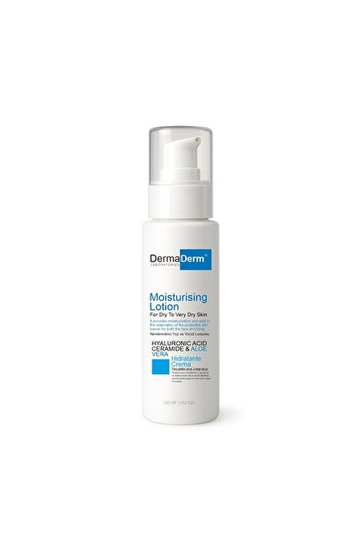 DermaDerm Hyaluronik Asit Nemlendirici Losyon 100 ml - Seramid & Aloe Vera Yü...