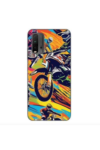 OEM Husa compatibila cu Xiaomi Redmi 9T Silicon Gel Tpu Model Motocross Pop Art