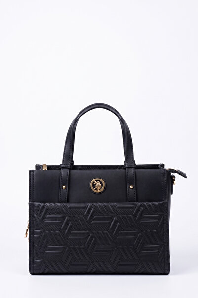U.S. Polo Assn. Τσάντα tote, μαύρη, με λογότυπο, για γυναίκες
