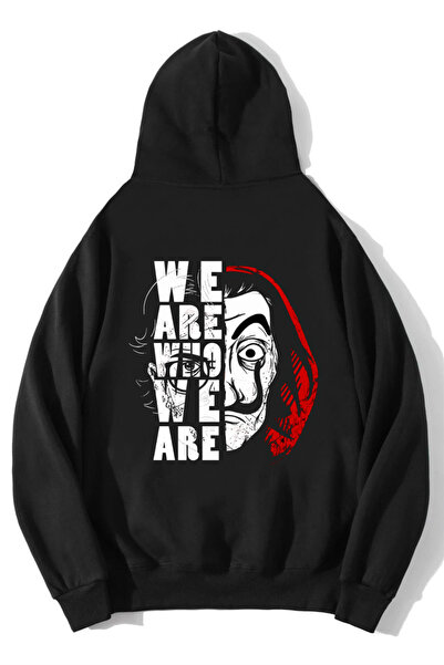 BRZ COLLECTION Unisex Oversize We Are Who We Are Hoodie Black