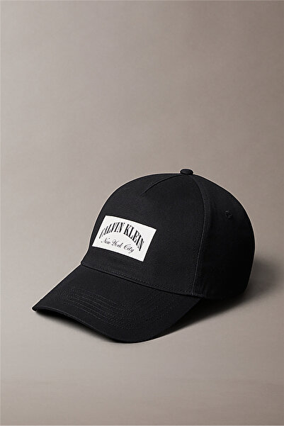 Calvin Klein Heritage Crest Patch Erkek Baseball Şapka Siyah