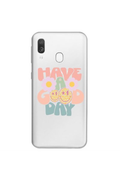 Other Samsung A40 Have A Good day Transparent Silicone TPU Θήκη