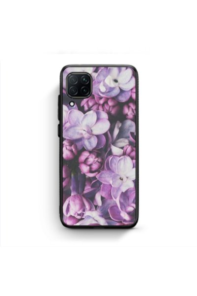 Other Huawei P40 Lite Purple Flowers Black Glossy Θήκη