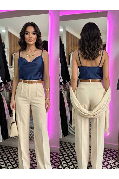 hot fashions askılı saten bluz
