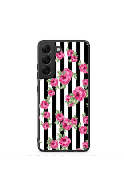 Other Samsung S22 Plus Roses and black line Black Glossy Θήκη