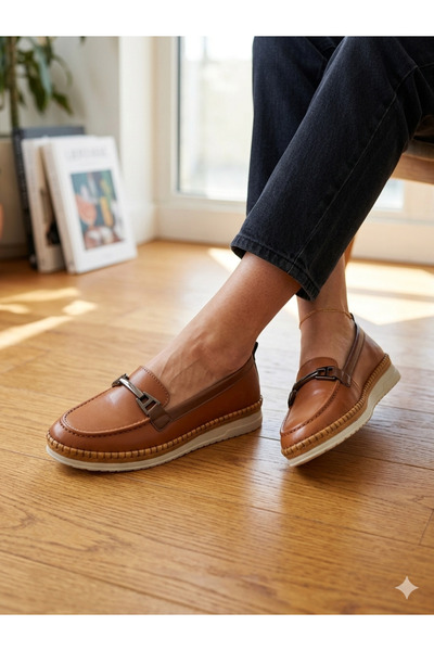 ERN SHOES أحذية نسائية صيفية خفيفة الوزن لتقويم العظام باللون البني
