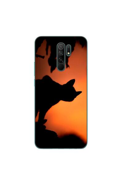 OEM Калъф, съвместим с Xiaomi Redmi 9, силиконов гел TPU, с десен Хелоуин Чер...