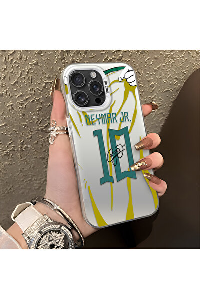 Hontinga iPhone 16 Pro Max Uyumlu Silikon Kenar Sert Arka Kılıf Couple Telefo...