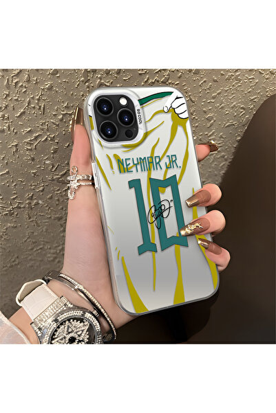 Hontinga iPhone 14 Pro Max Uyumlu Silikon Kenar Sert Arka Kılıf Couple Telefo...