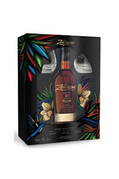 ZACAPA Rom, 40%, 0,7 L + 2 pahare