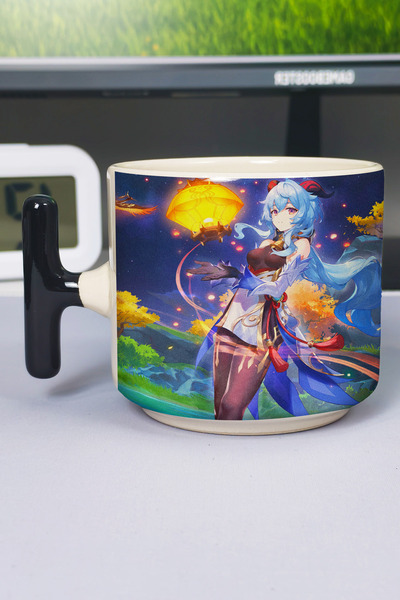 ZipZap Ganyu Genshin Impact Printed Ceramic Luxury Mug (1 Piece) T-Shaped Spe...