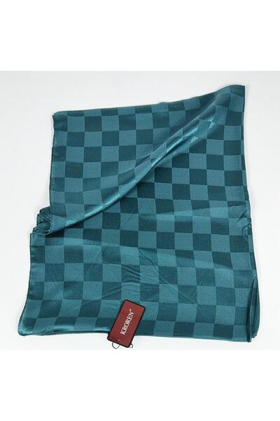 KROREN Crepe Jacquard Checkered Pattern Shawl - 70 X 190 - 7379-74
