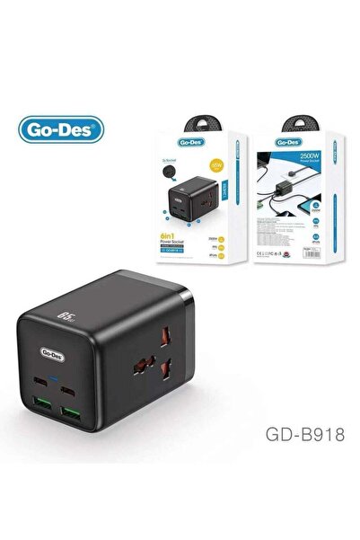 Go-Des محول طاقة عالمي للسفر، شاحن سريع للهواتف المحمولة والأجهزة اللوحية، من...