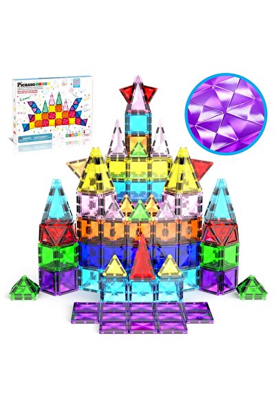 PicassoTiles بلاط بيكاسو - مجموعة بلاط بناء ميني دايموند بحجم السفر 40 قطعة