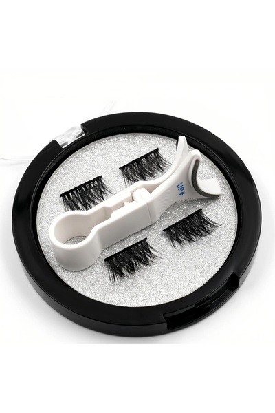 lion cosmetics 4 Parça Takma Mıknatıslı Manyetik Kirpik Kokusuz Takma Aparatı...