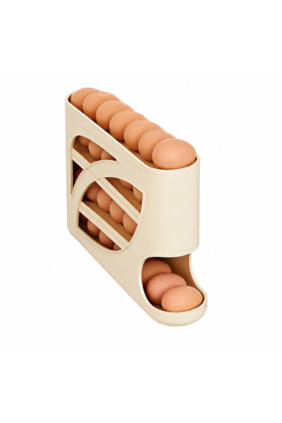 Lacoz Automatic Rolling Egg Dispenser for Refrigerator, 4 Tier Egg Rack for F...