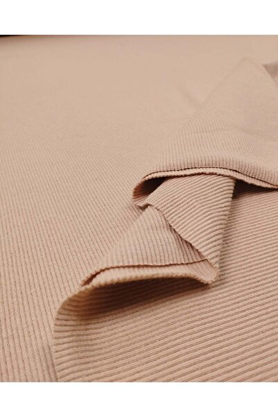 Kumaş Parça Milky Coffee Beige Camisole Ribbed Fabric Flexible Soft Bodywear ...