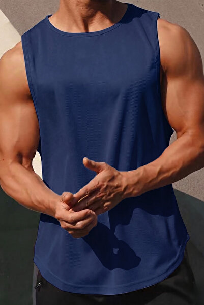 GENIUS STORE Ανδρικό μπλουζάκι Athlete Zero Sleeve για γυμναστική και προπόνη...