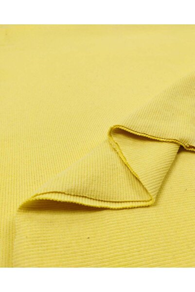 Kumaş Parça Lemon Yellow Camisole Ribbed Fabric Flexible Soft Bodysuit & Blou...
