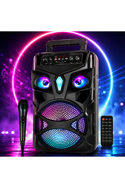 NDR -P55 Bluetooth Hoparlör 8 İnç Taşınabilir Speaker Mikrofonlu Kumandalı RG...