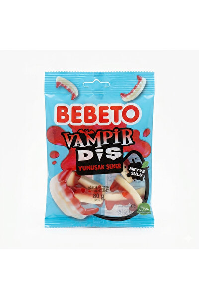 BEBETO Vampir Diş Yumuşak Şeker Jelibon 80 g 3 adet