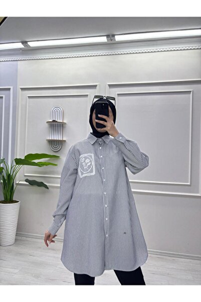 moda acar Striped Stone Tunic