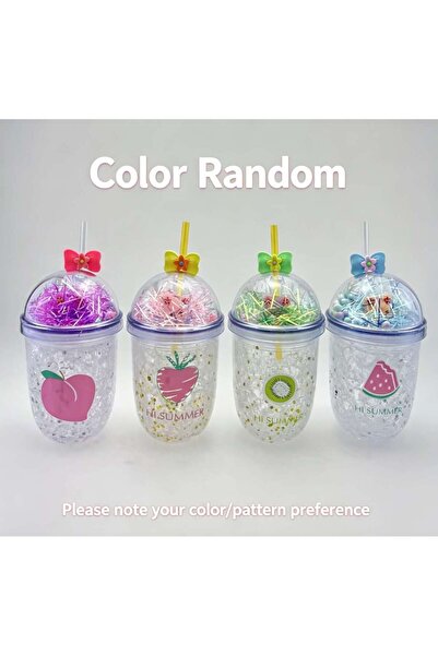 Cup Cute 350ml Fruit Frozen with Bow and Confetti Lid