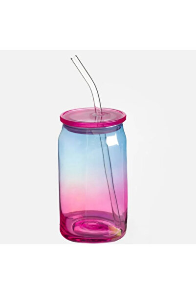 OEM Pahar holografic mov cu pai 540 ml