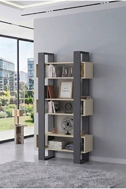 EGN WOODS Modern Dekoratif Kitaplık - 180x80 cm Kütüphane - Çok Renk Seçenekl...