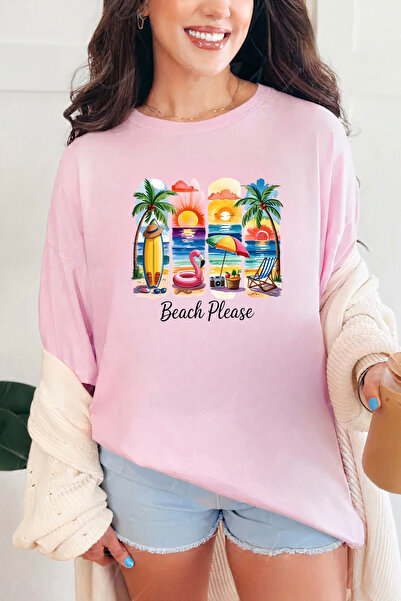 Sarah's Boutique Women's T-shirt – 100% cotton – Beach Please