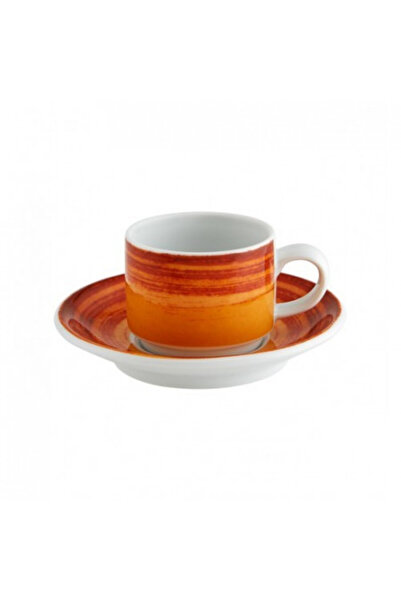 Vista Alegre Vesela Porcelain Set 12 pieces cup+saucer 85 ml, mandarin