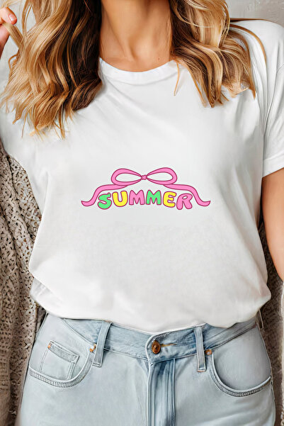 Sarah's Boutique Women's T-shirt – 100% cotton – Summer Ribbon