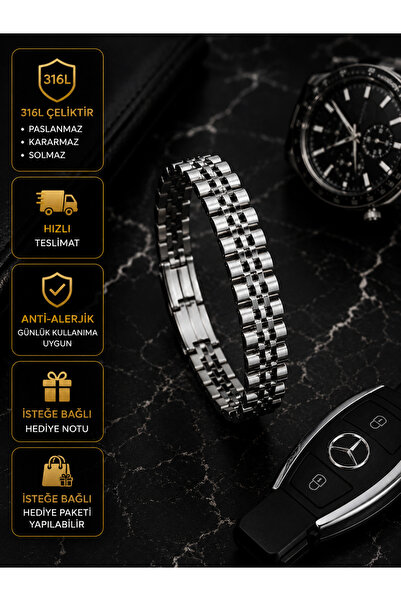 PURE BERRY Men's Vip Steel Bracelet 316L Stainless