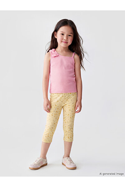 LC Waikiki Esvab • Modern & Distinctive Floral Girls' 3/4 Length Leggings 2-Pack
