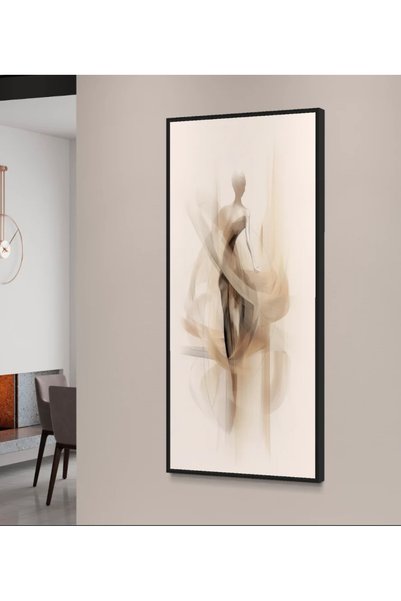 Afkar modern لوحة جدارية فنية مودرن بتصميم تجريدي أنيق - لوحة كانفس عصرية بألوان بيج هادئة - ديكور فاخر للمنازل والمكاتب