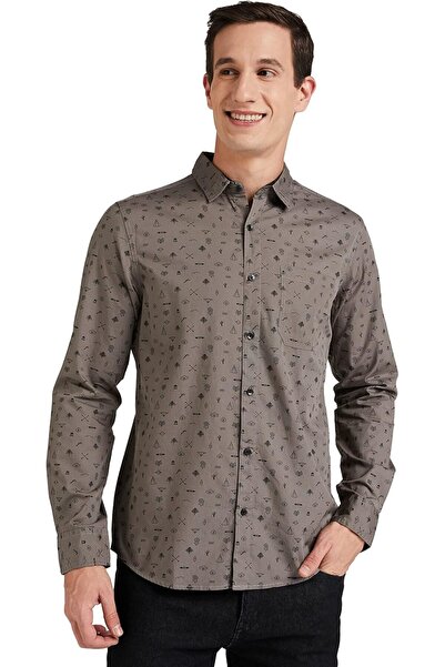 Diverse Men's Printed Slim Fit Casual Shirt