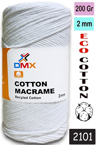 Diva İplik Dmx 2 Mm-Premium Cotton Cotton Macrame Rope-Cotton Chain Macrame B...