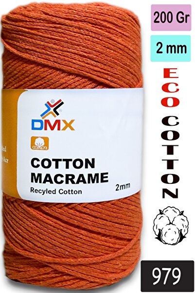 Diva İplik Dmx 2 Mm-Premium Cotton Cotton Macrame Rope-Cotton Chain Macrame B...