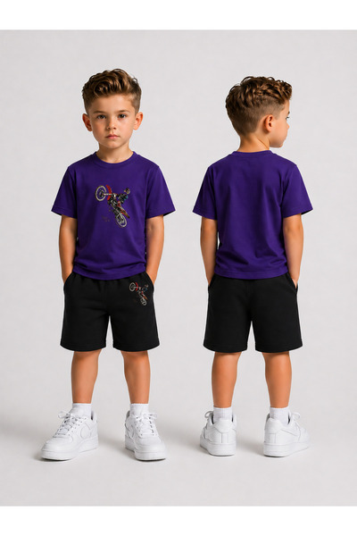 LORVEX Set pantaloni scurți pentru copii Băieți (pantaloni scurți - tricou) C...