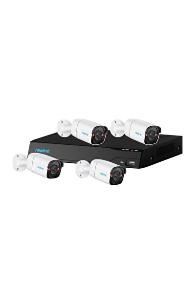 ReoLink Sistem supraveghere IP exterior NVS8-5MB4, 4 camere, 5 MP, IR 30 m, 2...