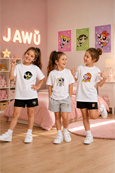 JAWÜ STYLE SET COMBINAT 3 PIESE Imprimat pentru FETE Bumbac